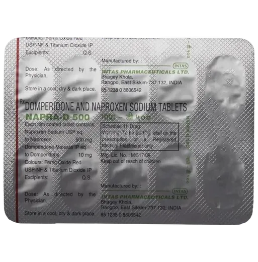 napra d 500mg tablet 10's